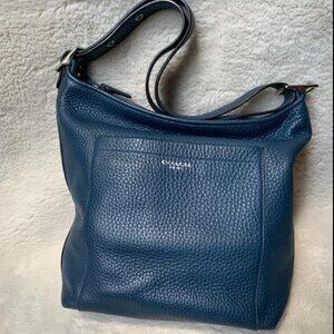 EUC Coach Legacy Pebbled Leather Duffle SV/Coastal Blue 25678